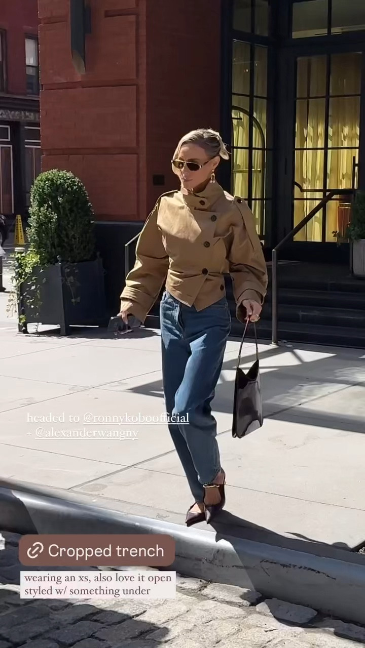 Love this cropped trench! You can style it so many ways! 

#LTKNYFW #LTKStyleTip #LTKVideo