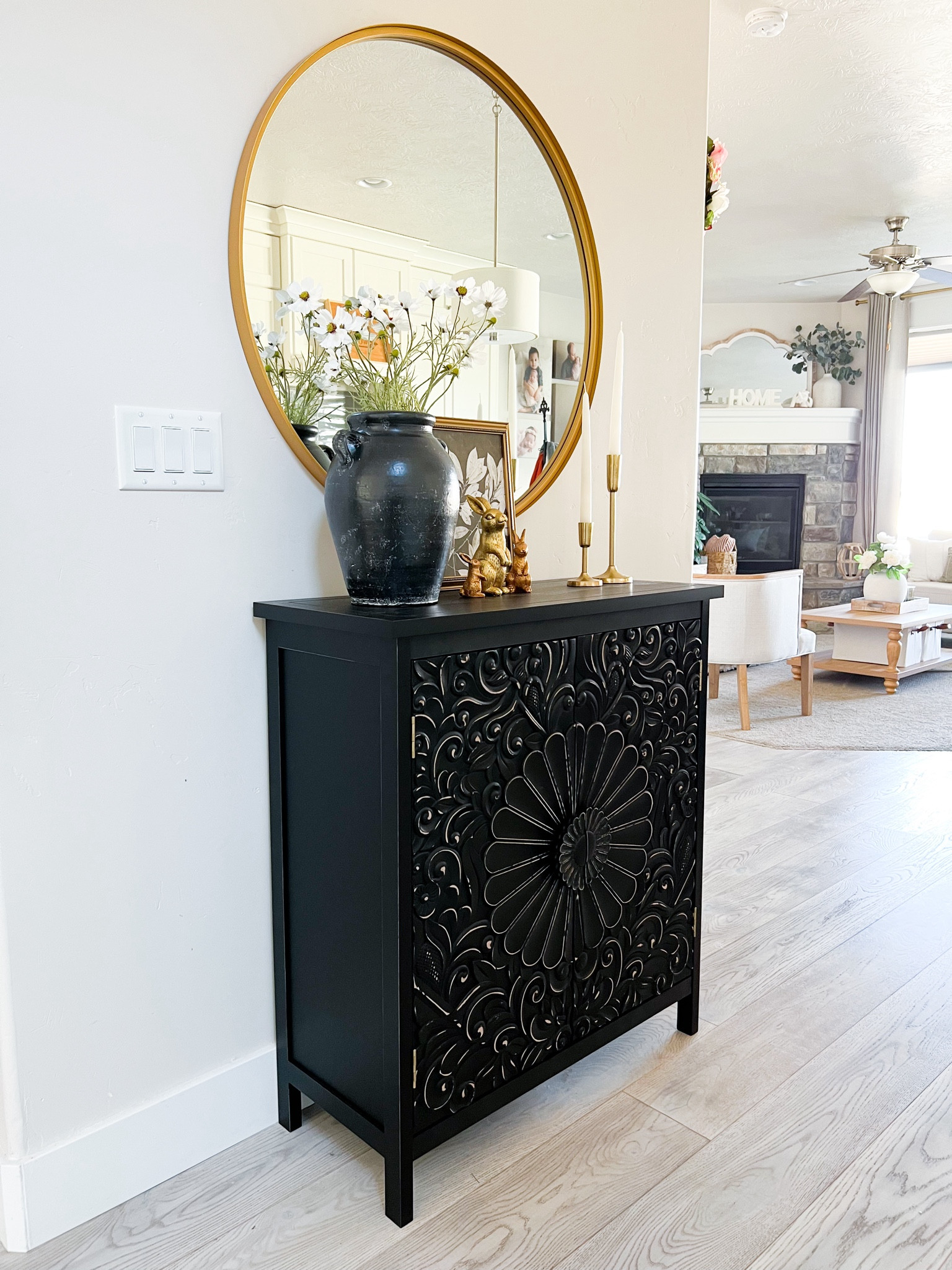 Entryway Black Cabinet. Entryway Decor. Entry table Decor. Entry Table decor Ideas. 

#LTKSeasonal #LTKhome #LTKsalealert