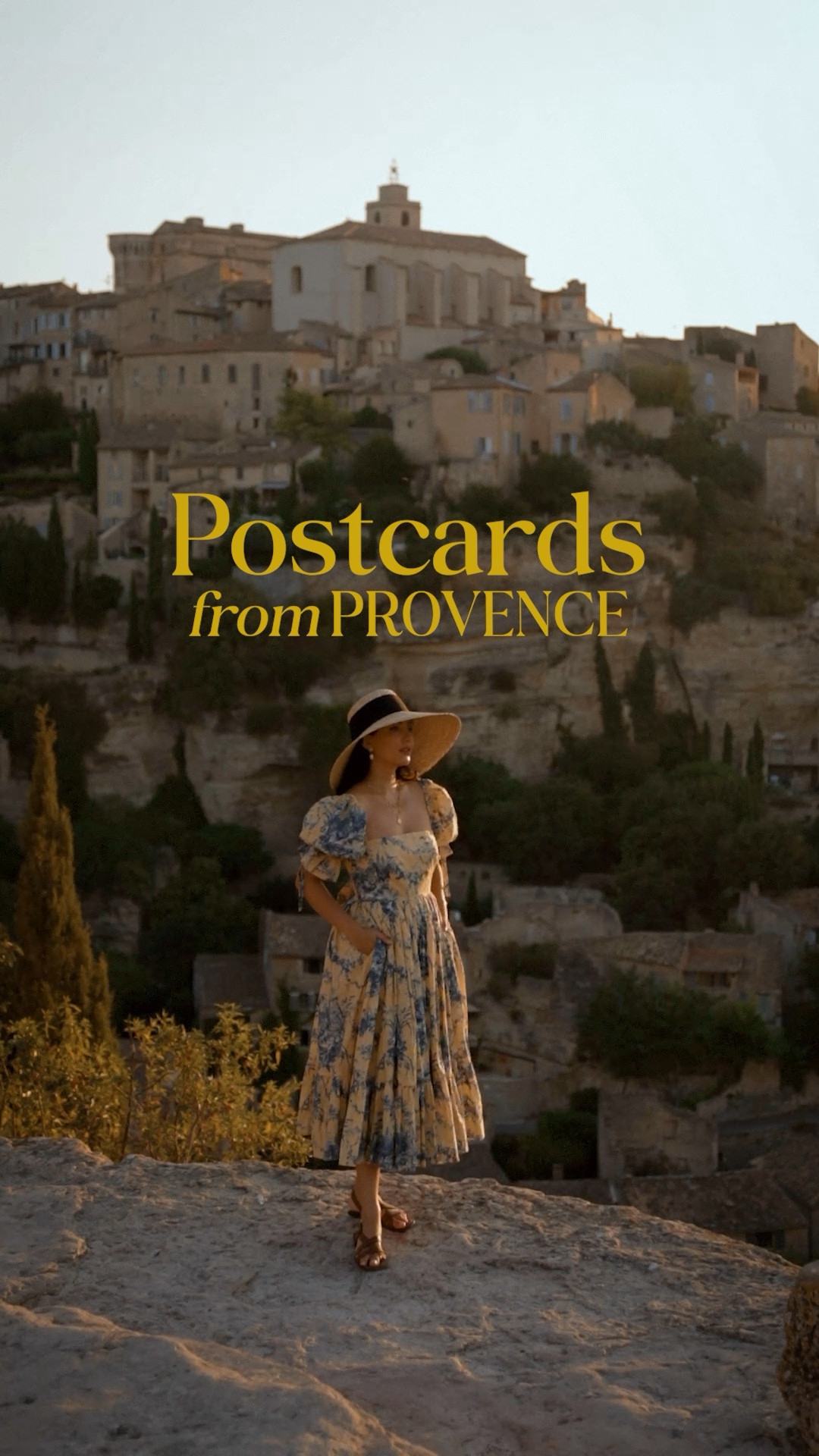 Outfits from my Postcards from Provence video, including lots of cottagecore European summer aesthetic looks 