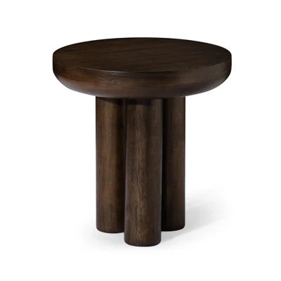 Maven Lane Wooden Side Table, 19" Round Accent Table, Living Room Table, Modern Farmhouse, Living Room Furniture, Nightstand, Industrial Rustic Home D | Wayfair North America