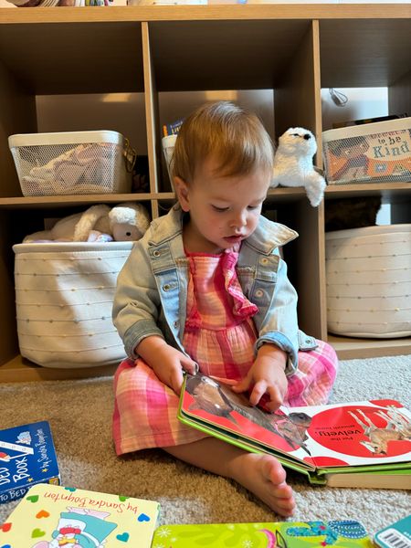 Just a girl and her books. This jacket is 50% off right now and is perfect for my mini me  

#LTKhome #LTKbaby #LTKsalealert