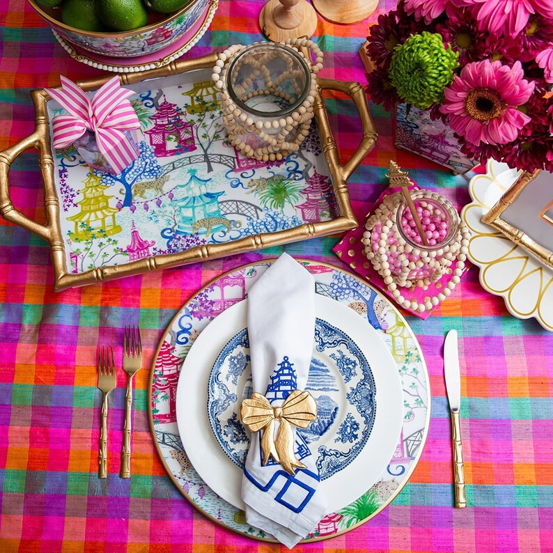 Golden Bow Napkin Ring Set | Etsy | Etsy (US)