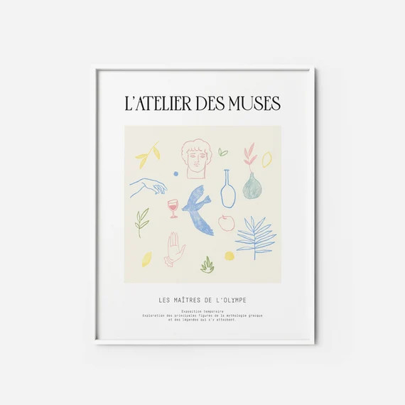 Les Muses PRINTABLE  Greek statue art beige Artwork abstract | Etsy | Etsy (US)