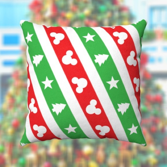 Mickey Mouse Christmas Candy Cane Swirl Pillow Cover | Poshmark