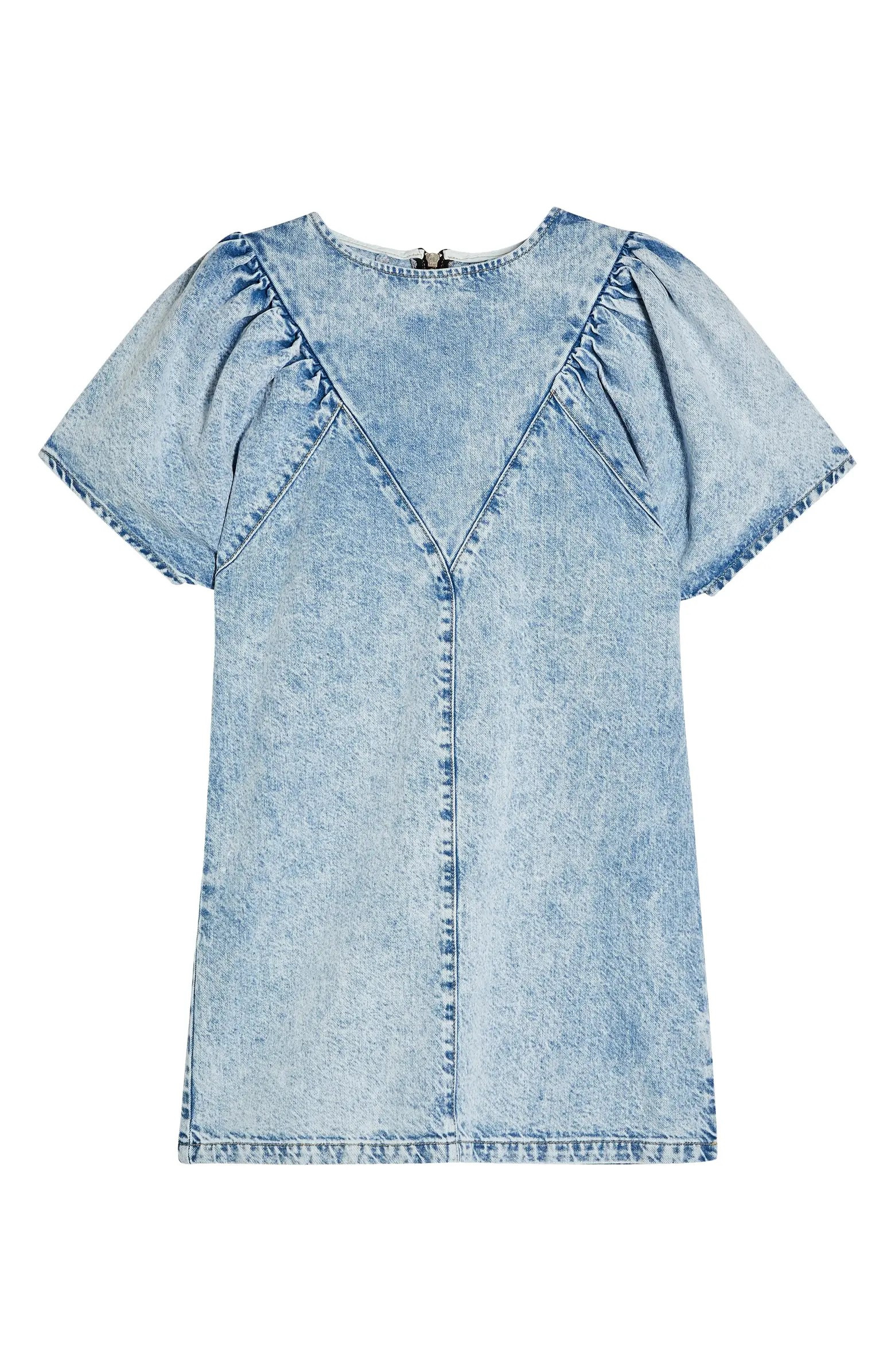Acid Wash Denim Minidress | Nordstrom