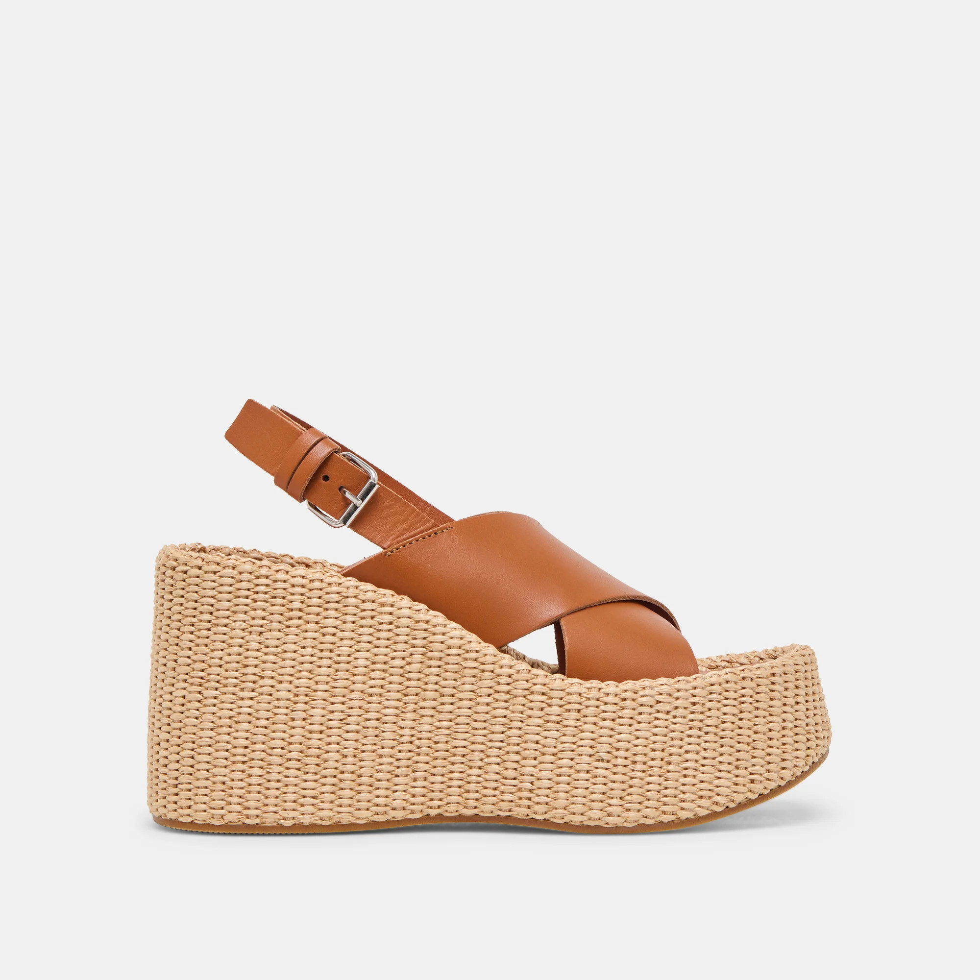 SKYLAR WEDGES BROWN LEATHER | DolceVita.com