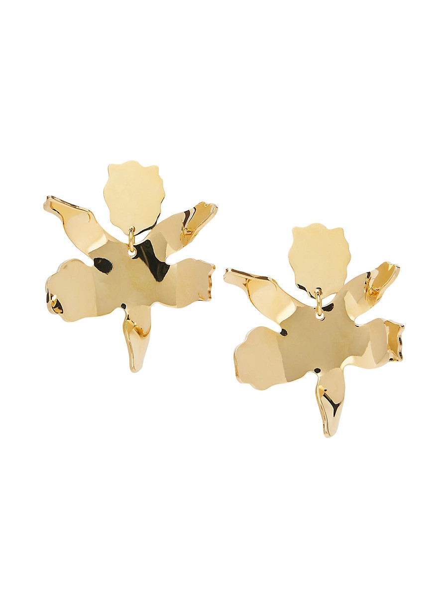 Women's Paper Lily 14K-Gold-Plated Small Drop Earrings - Gold | Saks Fifth Avenue