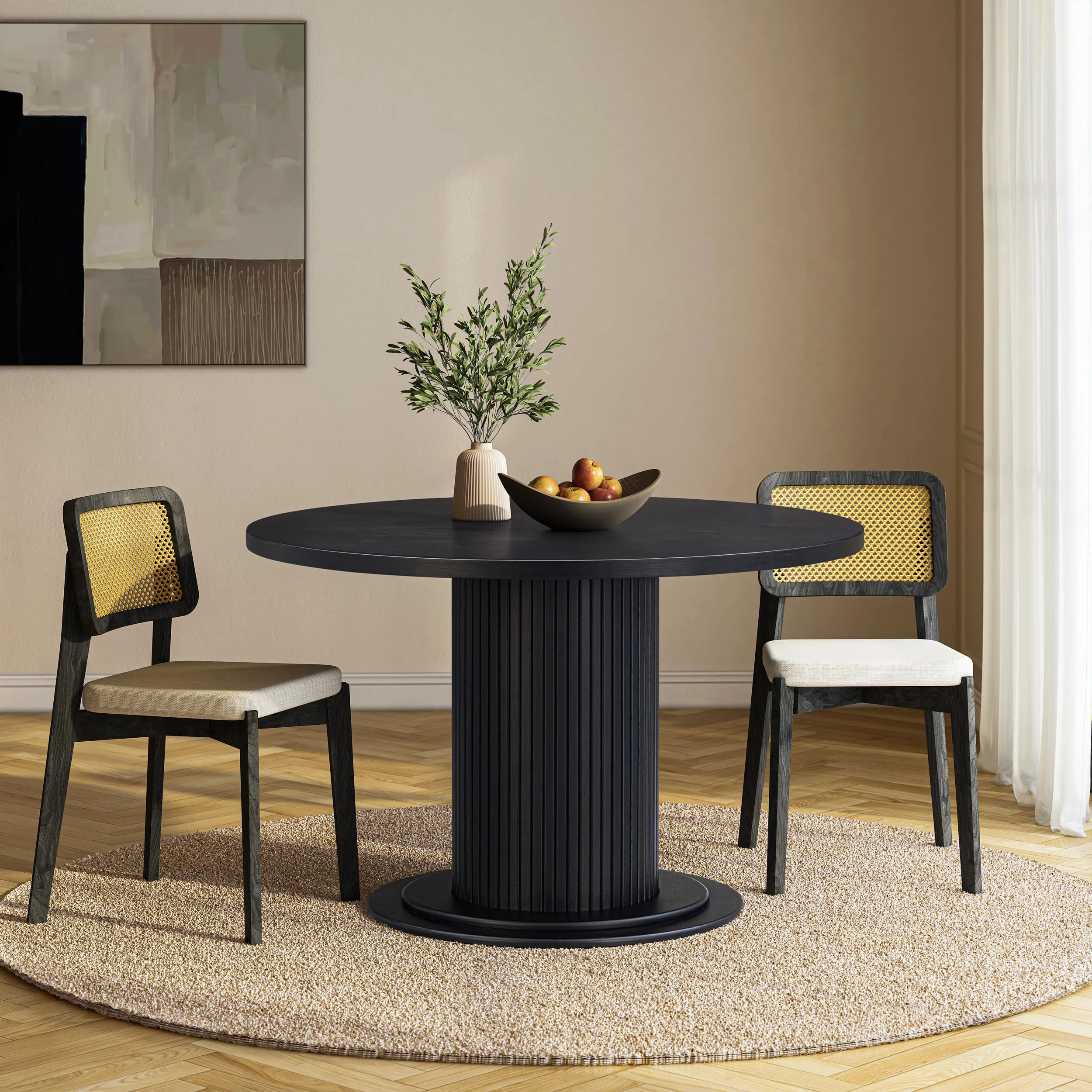 NTC Summit 47 Inch Modern Design, Round Dinner Table for Dining Room, Living Room Furniture, Effo... | Wayfair North America