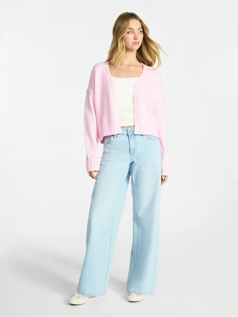 No Boundaries Cropped Cardigan, Women's & Women's Plus XXS-4X | Walmart (US)