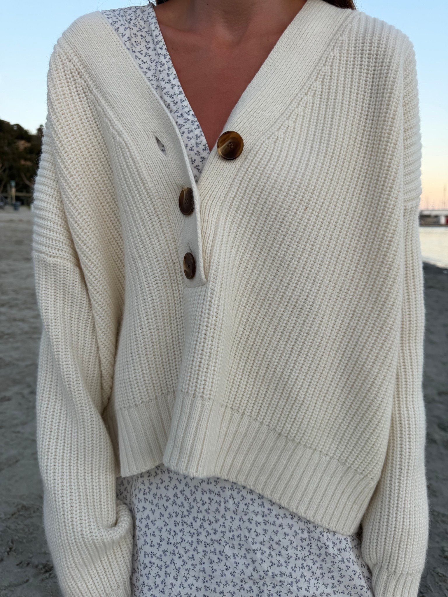 Beach cozied up in my favorite sweater from Sezane.🤍❣️

#LTKgrwm #LTKmorningroutine #LTKdayinmylife