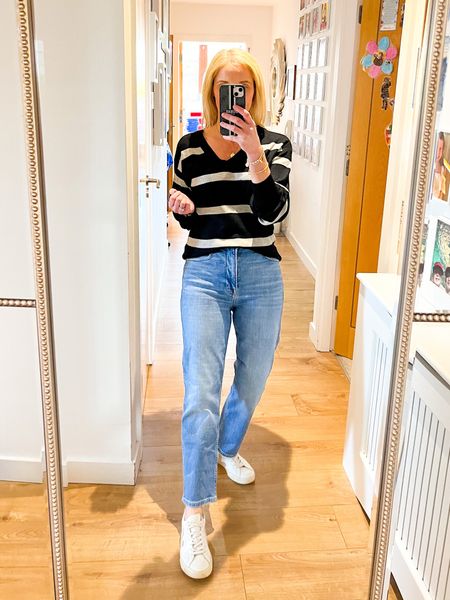 Sunday comfort 🥰

Out of skinnies for the first time in about 13 years! Loving these slim straight leg jeans from River Island. Reduced to €42.

Wearing size 12S for a normal size 10, 5’6”.

#LTKeurope #LTKstyletip #LTKsalealert