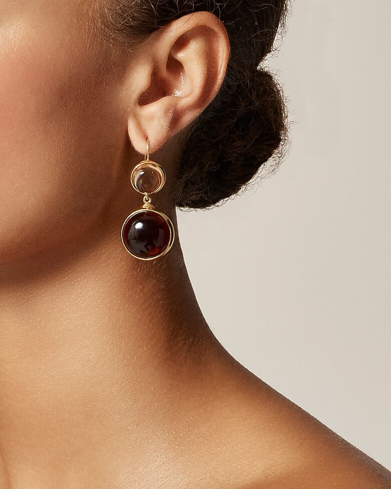 Glass stone drop earrings | J. Crew US