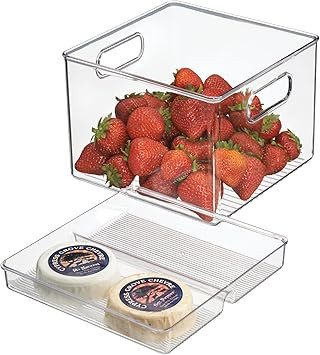 mDesign Multi-Purpose Storage Box - Perfect as a Refrigerator Box, Kitchen Storage or a Freezer C... | Amazon (UK)