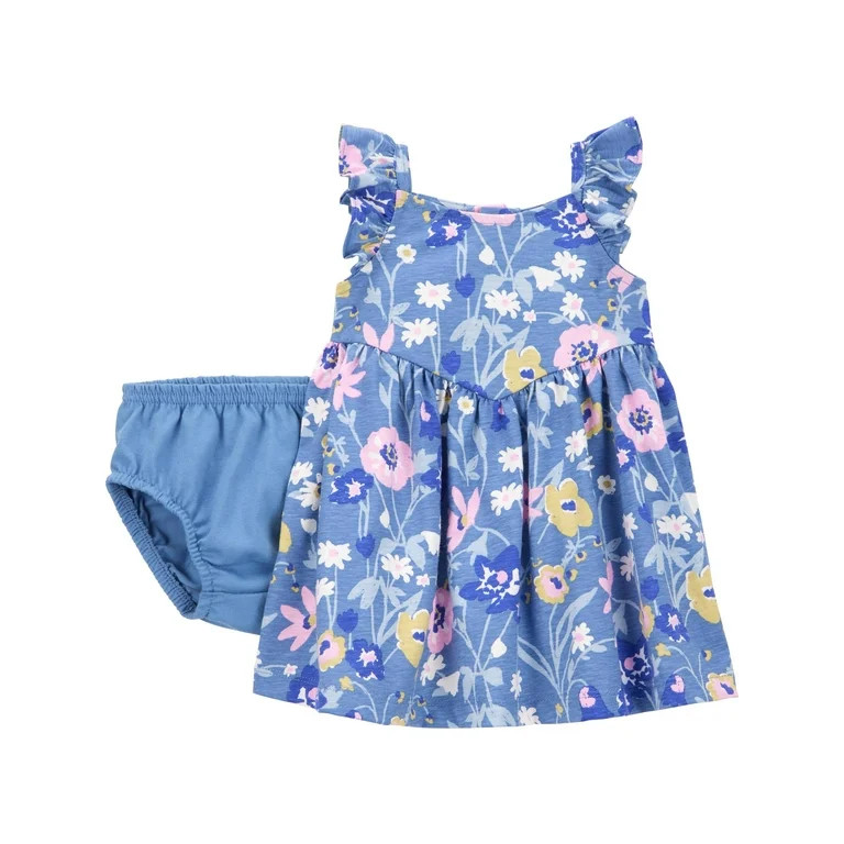 Carter's Child of Mine Baby Girl Dress, S2-Piece, Sizes 0/3-24 Months | Walmart (US)