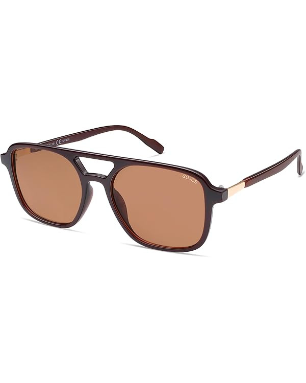 SOJOS Retro Aviator Sunglasses for Women Men,Trendy Rectangle Womens Mens Shades Sun Glasses SJ22... | Amazon (US)