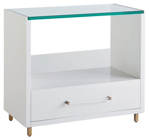 Peony Nightstand, Alabaster | One Kings Lane