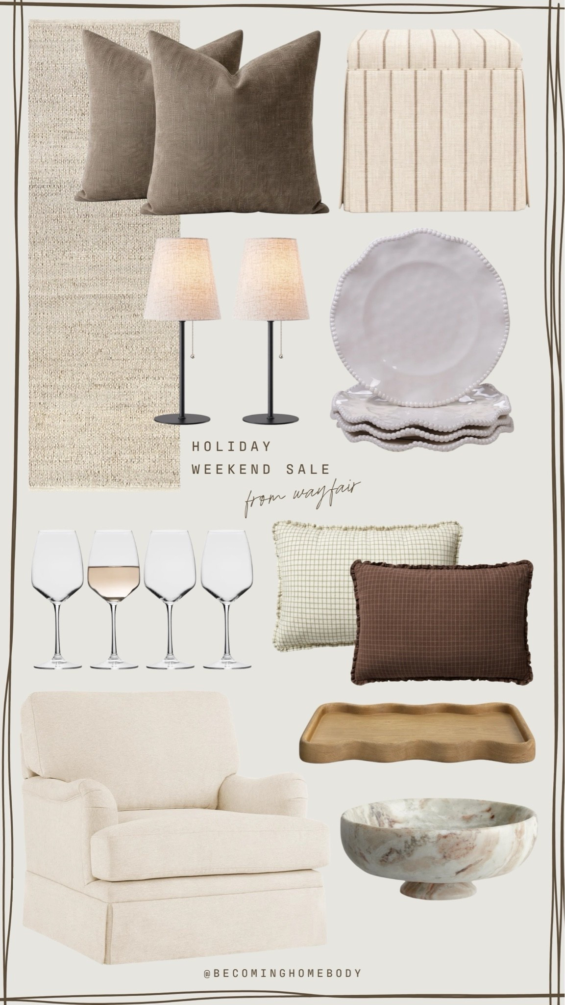 4th of July weekend sale favorites from Wayfair! 🤎 The prettiest neutral home finds on major sale for the holiday weekend!