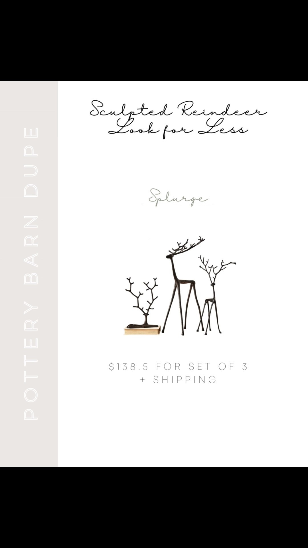A Christmas Decor Splurge or Save! 🔔

Pottery Barn Sculpted Reindeer Look for Less | Pottery Sculpted Reindeer Dupe | Pottery Barn Dupe | Pottery Barn Inspired | Christmas Reindeer | 
Christmas Decor | Christmas Decorating | Christmad Decor On A Budget | Affordable Christmas Decor  | Neutral Christmas | Traditional Christmas Decor | Ralph Lauren Christmas Decor | Christmas Decor Ideas | Splurge or Save | Reindeer Sculpture | Christmas reindeer decorations | Christmas reindeer decor | Christmas reindeer decorations indoor 




#LTKSeasonal #LTKHoliday #LTKHome