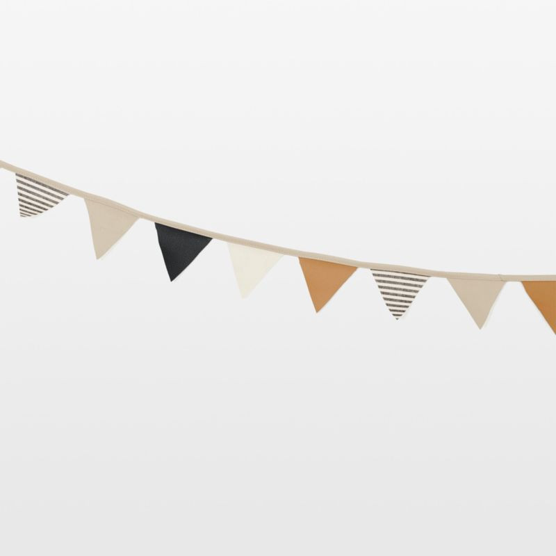 Gathre Stone Striped Garland Bunting + Reviews | Crate & Kids | Crate & Barrel