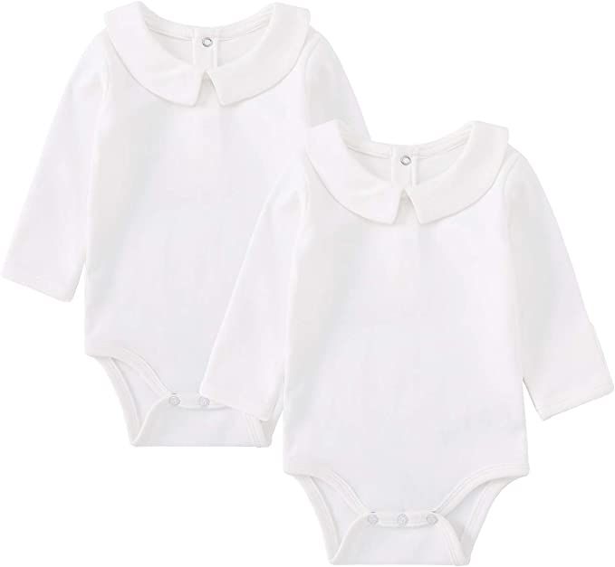 pureborn 2-Pack Baby Bodysuit Newborn Unisex 0-24 Months | Amazon (US)