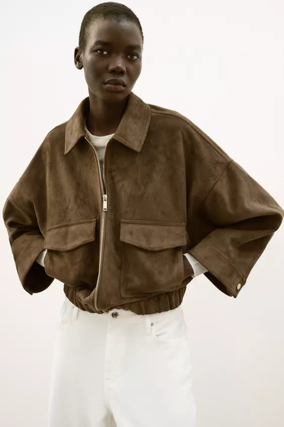 FAUX SUEDE JACKET | Zara UK