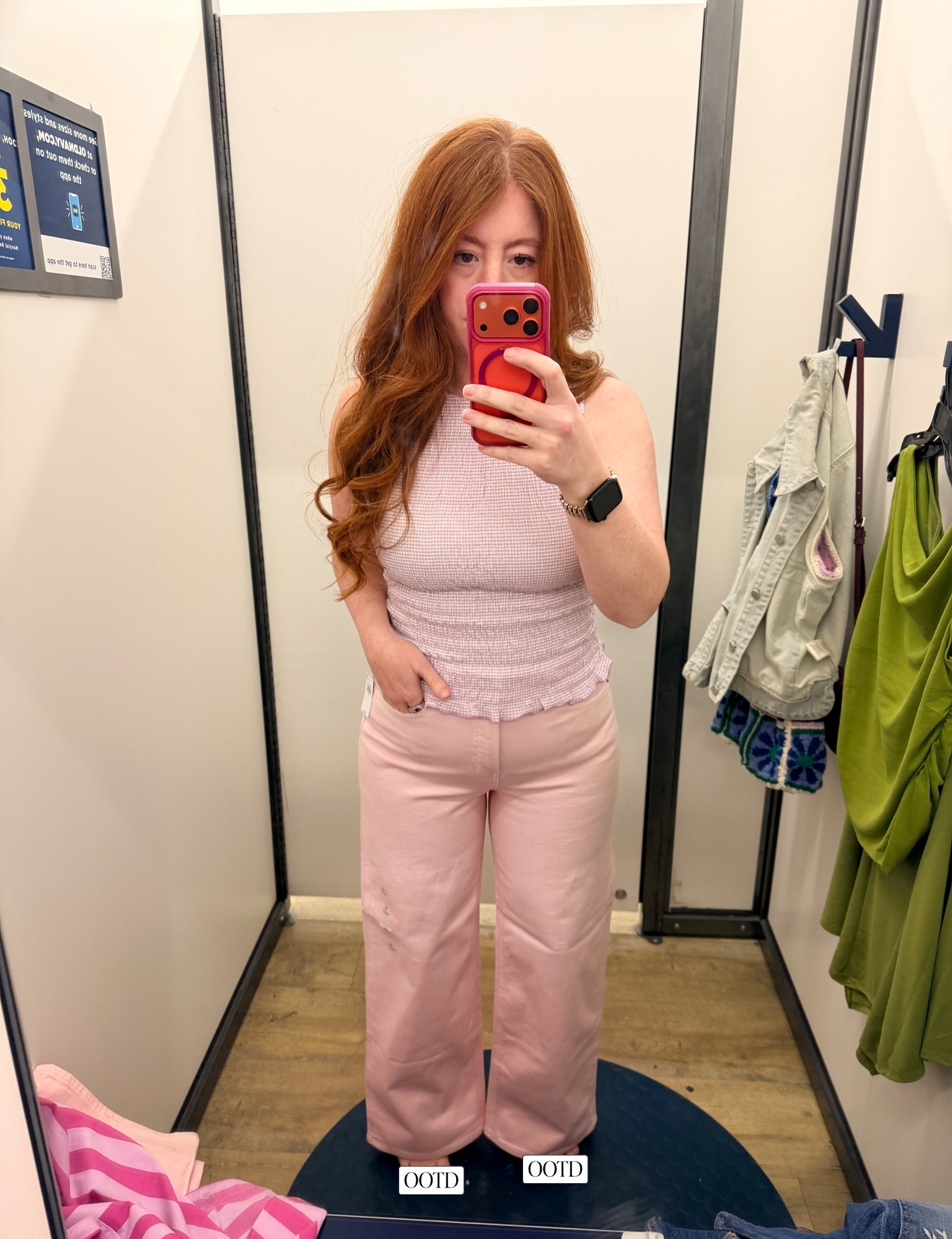 This outfit went home with me! My mom told me I had to have it! The pink wide leg jeans were super cute for spring and this top….i love it. Lilac gingham is that girl! I had to size up in the jeans. I got a matching lilac purse and a lilac cardigan to go with this look  

#LTKPetite #LTKMidsize #LTKootd
