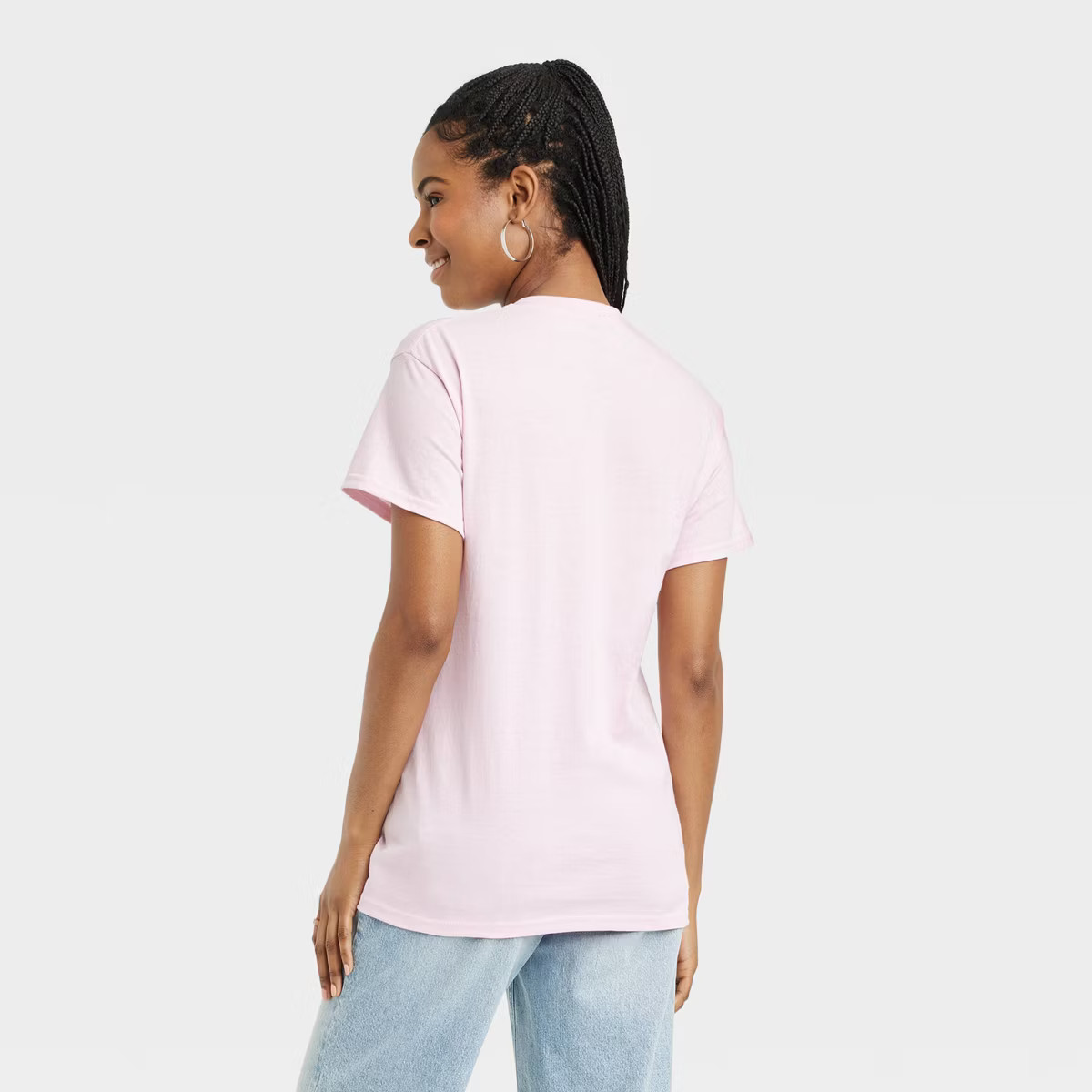 Women's Valentine's Day Check Short Sleeve Graphic T-Shirt - Light Pink | Target
