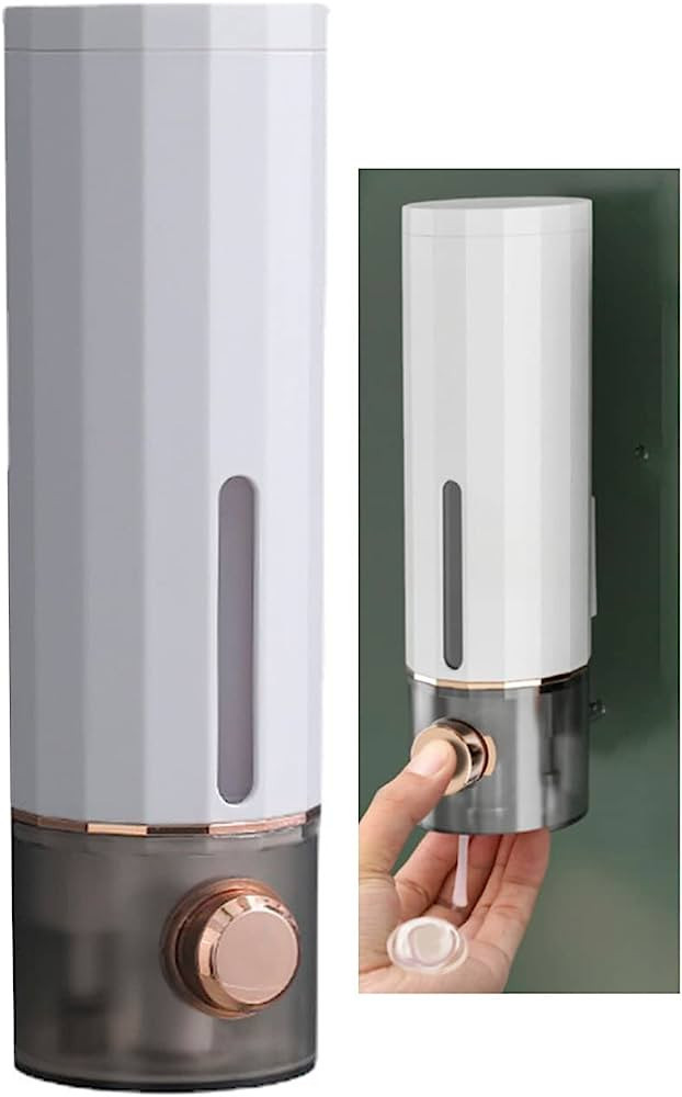 Stehealth Large Capacity 450ml Wall-Mounted Shower Soap Dispenser, Manual Refillable Hand Dish So... | Amazon (US)