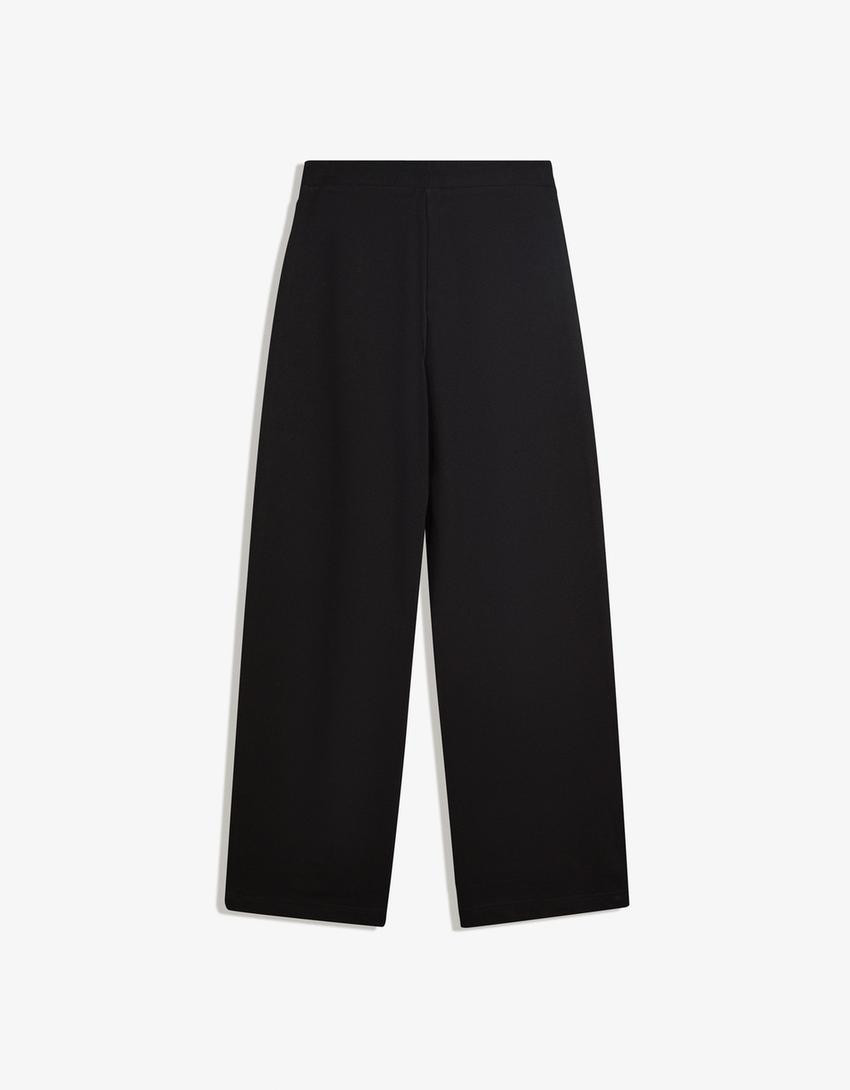 Plush jersey trousers - Trousers - Women | Bershka GB