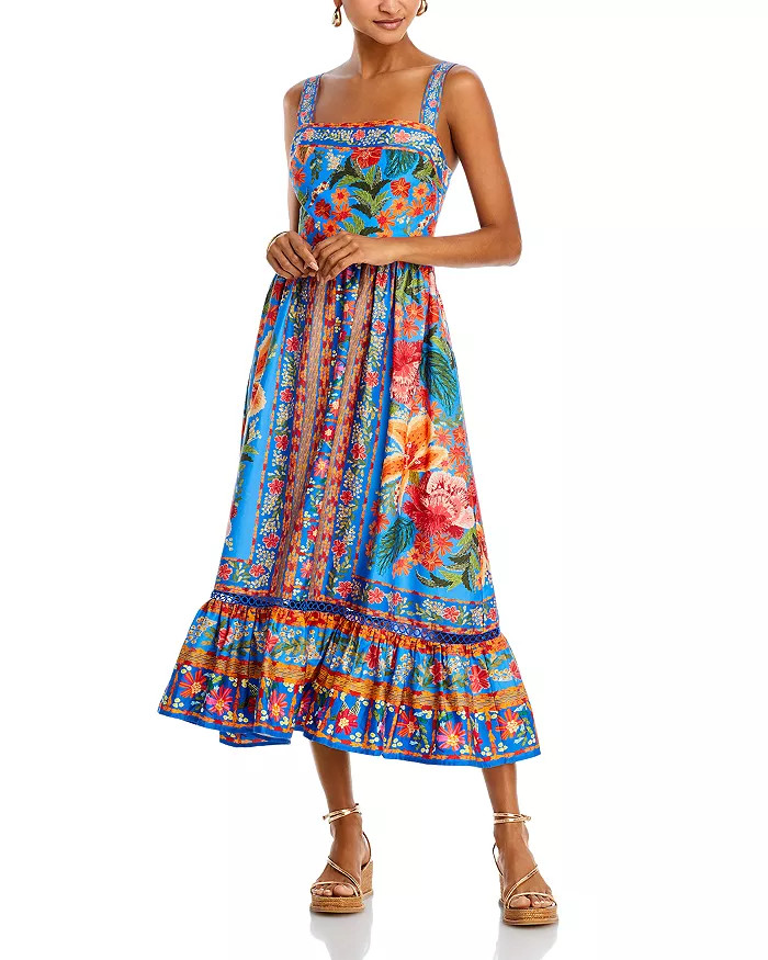 Stitched Garden Cotton Midi Dress | Bloomingdale's (US)