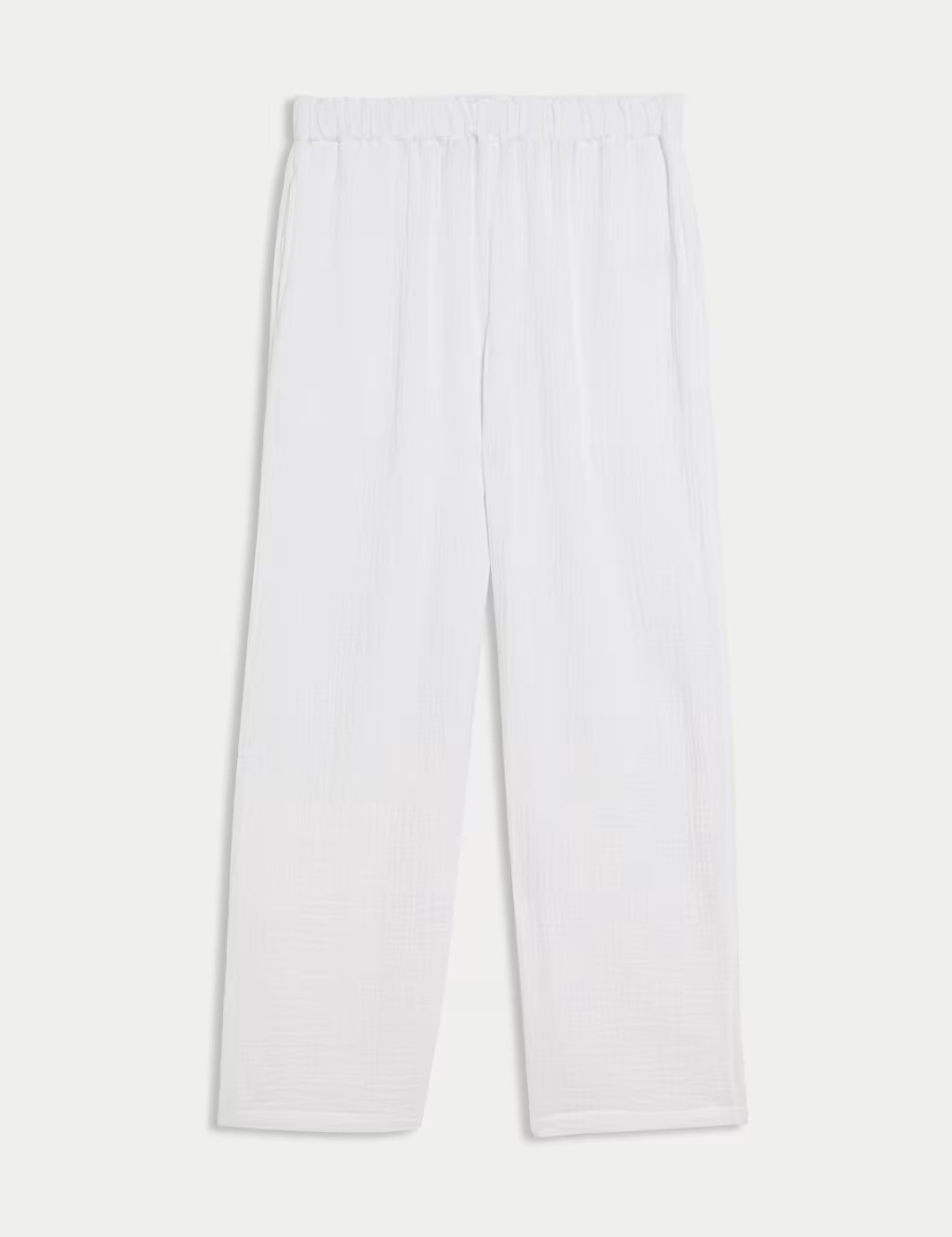 Pure Cotton Elasticated Waist Beach Trousers | Marks & Spencer (UK)