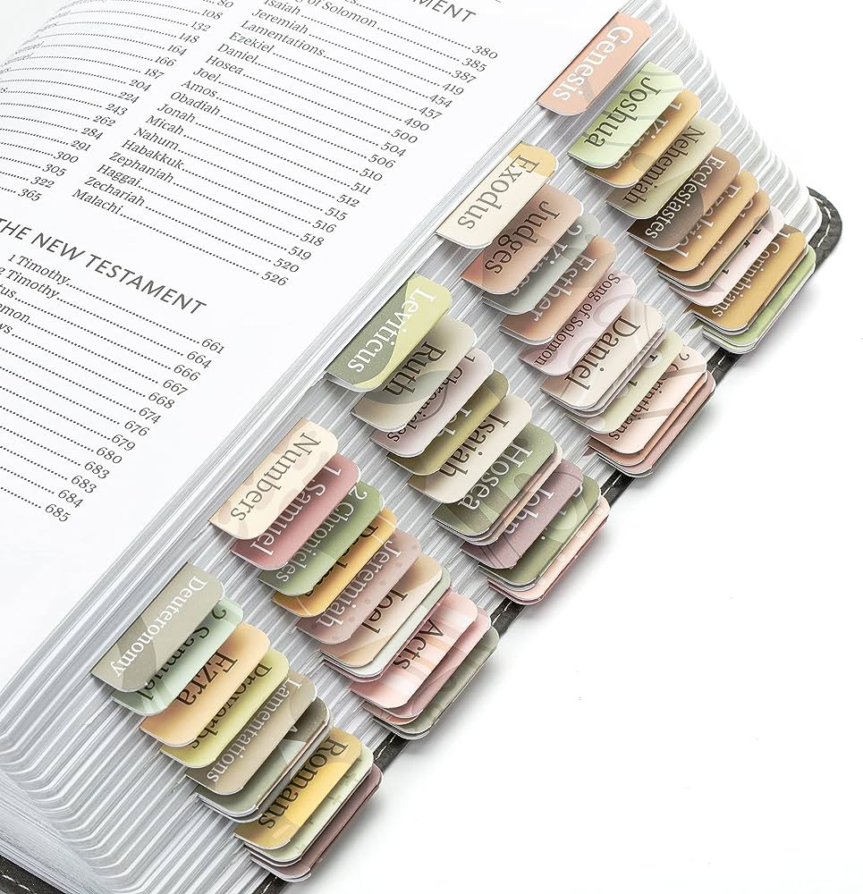 Mr. Pen- Bible Tabs, 75 Tabs, Boho Theme, Laminated Bible Tabs for Women and Men, Bible Tabs for ... | Amazon (US)