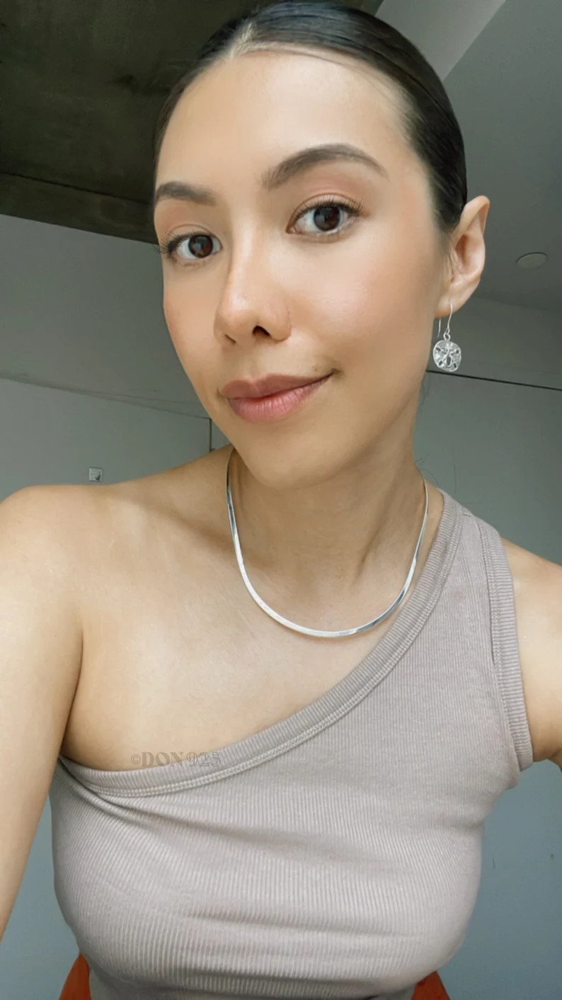 Sterling Silver Necklace, Solid Silver Oval Choker, Everyday Neckwear, Nacklace for Pendants, Min... | Etsy (US)