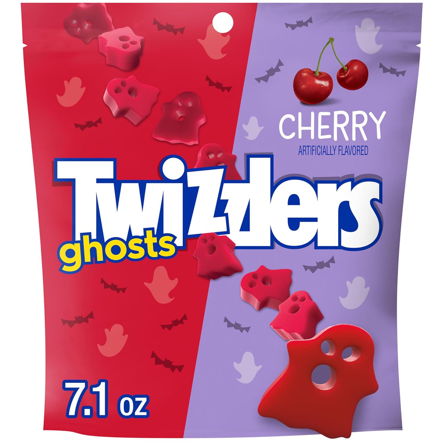 Twizzlers Ghosts Cherry Flavored Chewy Halloween Candy Bag, 7.1 oz | Amazon (US)