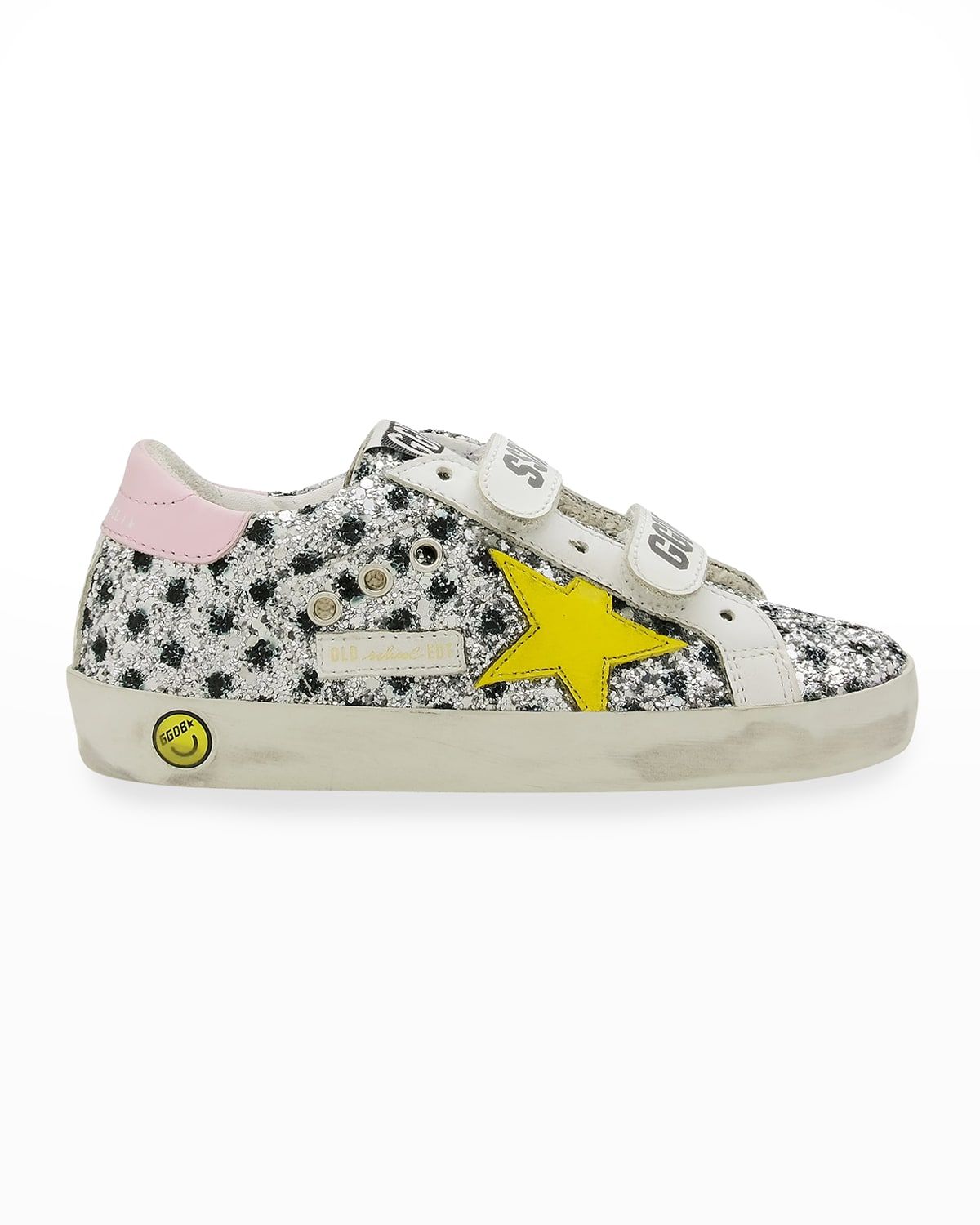 Girl's Old School Polka-Dot Glitter Sneakers, Toddler/Kids | Neiman Marcus