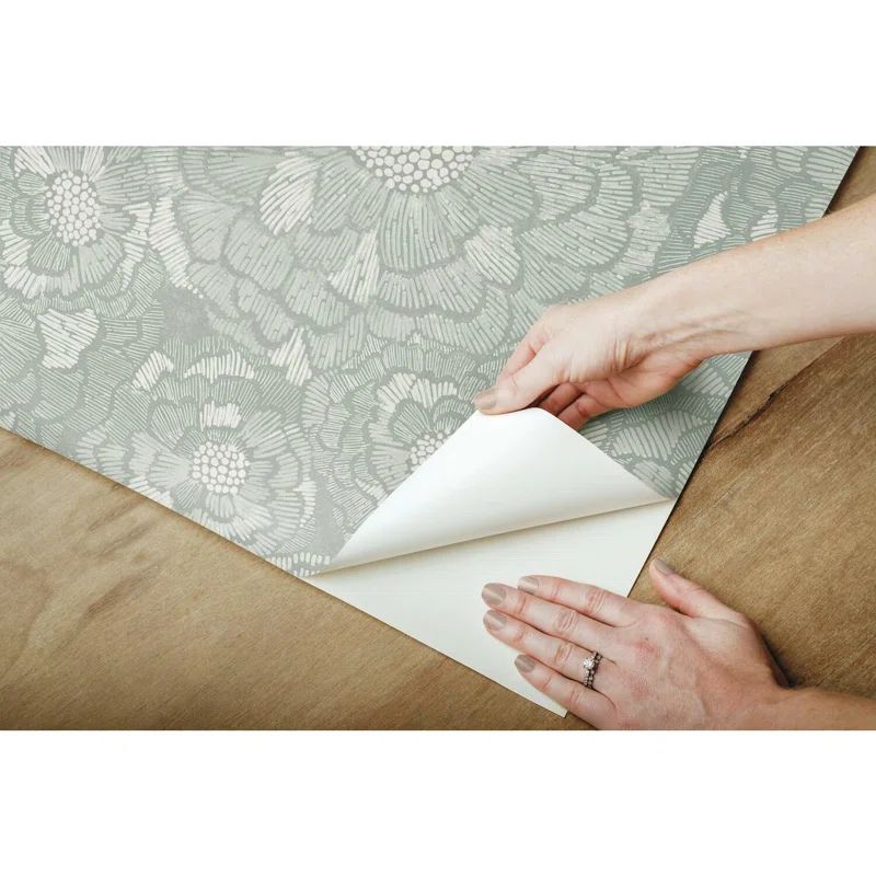 Darrin Zen Dahlia 16.5' L x 20.5" W Peel and Stick Wallpaper Rol | Wayfair Professional