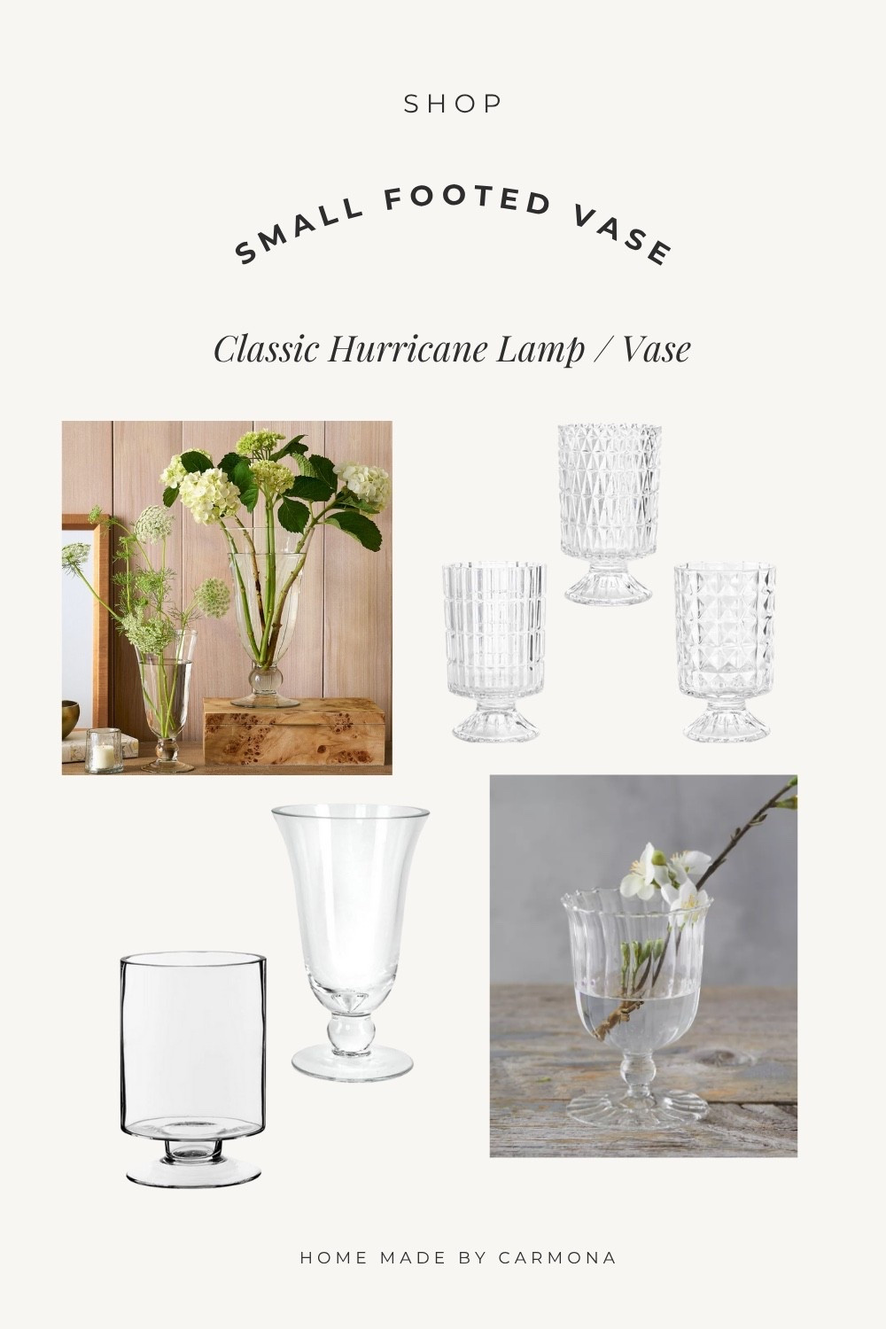 Small hurricane lamps / vases | Beautiful as small vases, with a candle, or even as an office pen holder, or elevated craft room and office storagee

#LTKHome