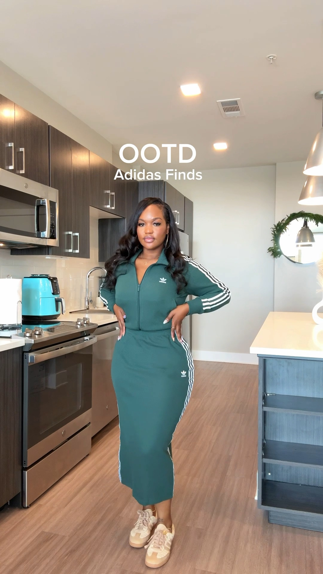 Adidas 2-Piece Knit Set (jacket + skirt) 🖤 The perfect mix of comfort + style! Ideal for traveling, lounging, or running errands. Dress it down with sneakers for an everyday sporty chic look, or add heels for an instant nighttime vibe. #AdidasStyle #AdidasOutfit #TravelOutfit #AthleisureLooks #OOTD

#LTKActive #LTKSaleAlert #LTKStyleTip