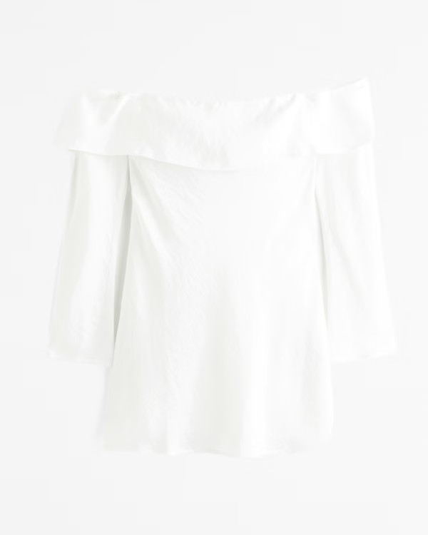 Off-The-Shoulder Long-Sleeve Mini Dress | Abercrombie & Fitch (US)