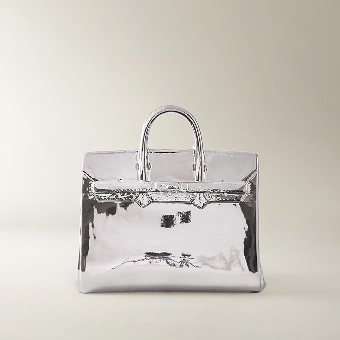 Z Gallerie Handbag Coin Bank, Elegant Finish Purse Piggy Bank for Desk Decor, Small,Silver | Amazon (US)