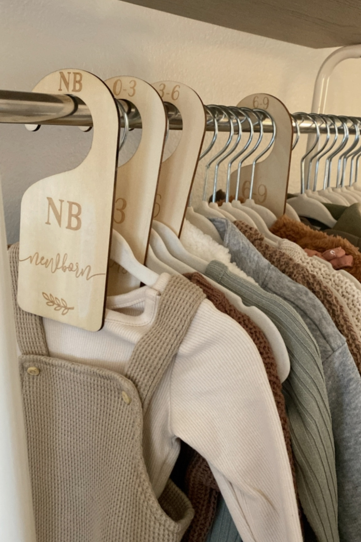 Wooden hangers to organize baby clothes, baby nursery

#LTKkids #LTKfamily