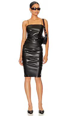 superdown Nicola Faux Leather Dress in Black from Revolve.com | Revolve Clothing (Global)