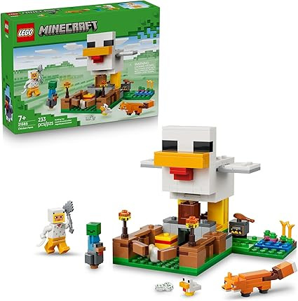 LEGO Minecraft Chicken Farm Building Toy for Kids - Video Game Playset & Figures for Boys & Girls... | Amazon (US)