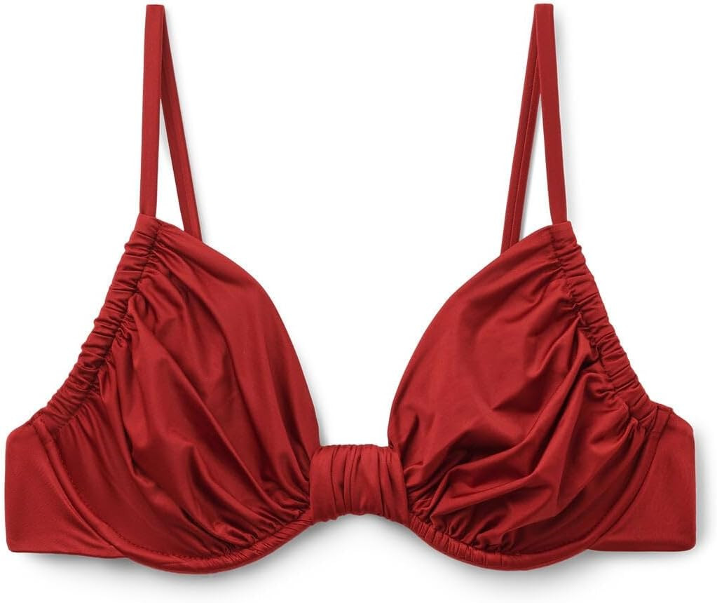 CALZEDONIA Shiny Satin Balconette Swimsuit Top | Amazon (US)
