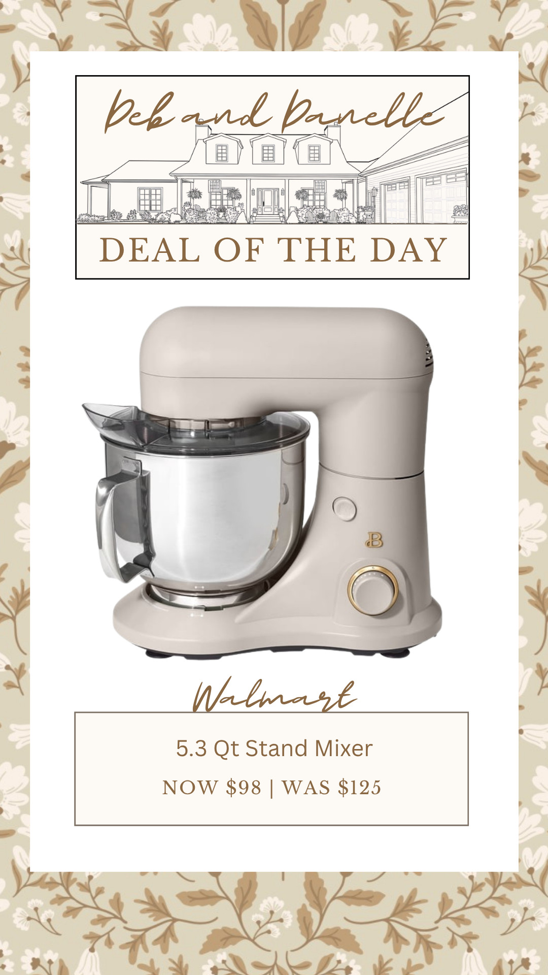 This 5.3 Qt. Beautiful stand mixer from Walmart is currently on a great deal with their big sales event rapidly approaching.  

 #LTKHome #LTKSaleAlert