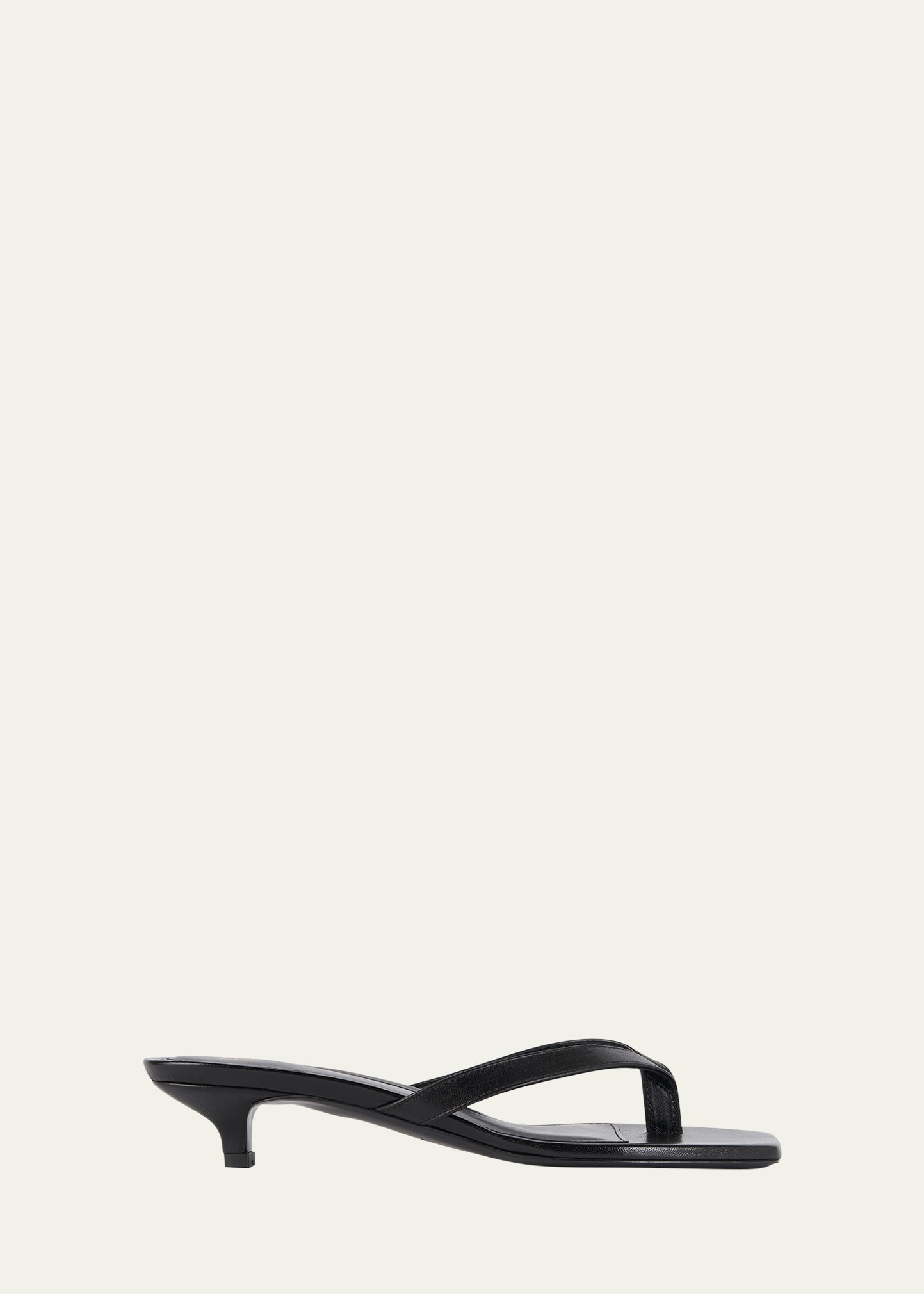 Toteme Thong Leather Kitten-Heel Mules | Bergdorf Goodman