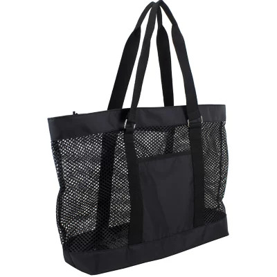 Eastsport Mesh Tote Beach Bag in Black | Bed Bath & Beyond