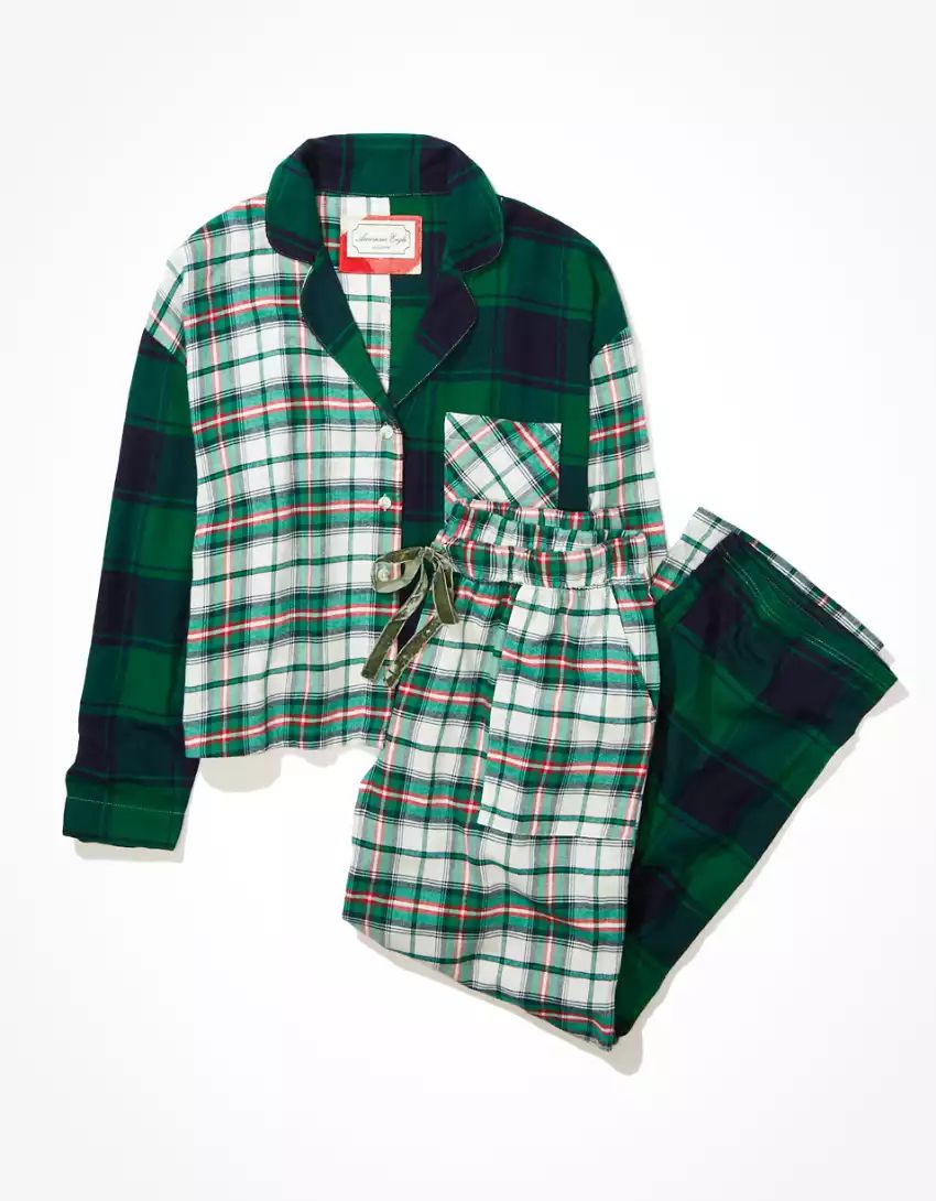 AE Flannel Shirt + Pants PJ Set | American Eagle Outfitters (US & CA)