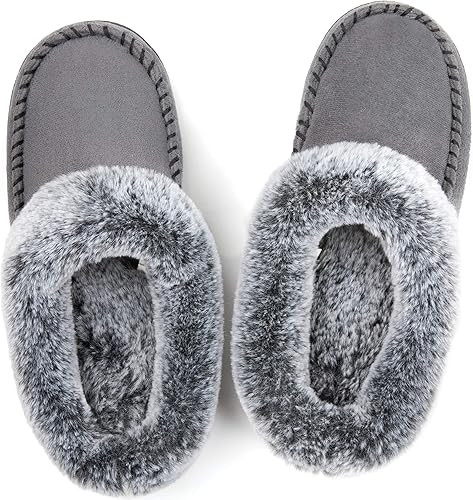ULTRAIDEAS Women's Comfort Micro Suede Memory Foam Slippers Non Skid House Shoes w/Faux Fur Colla... | Amazon (CA)