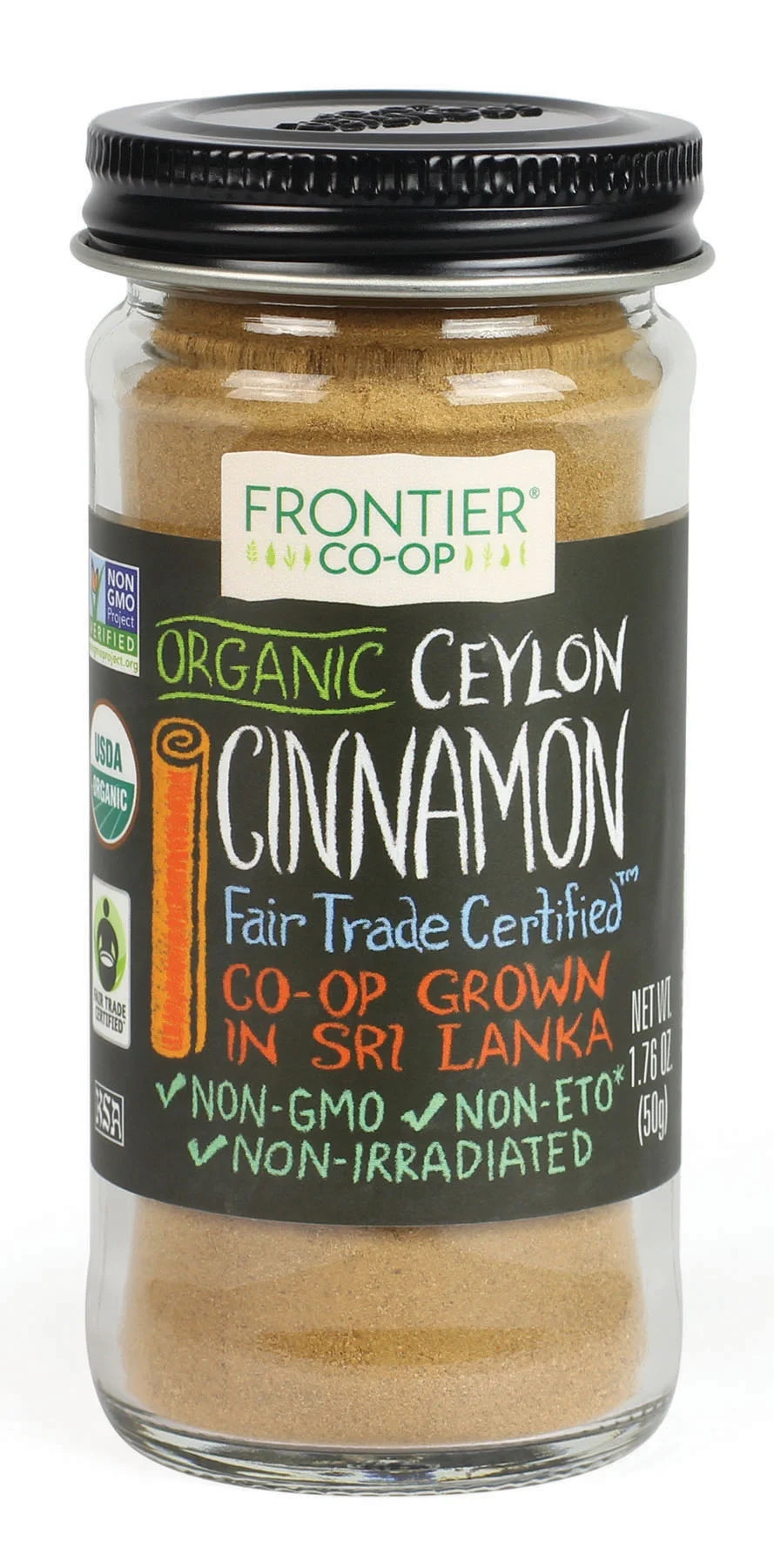 Frontier Co-op Ceylon Cinnamon Ground Certified Organic Fair Trade Certified 1.76 oz. bottle - Wa... | Walmart (US)